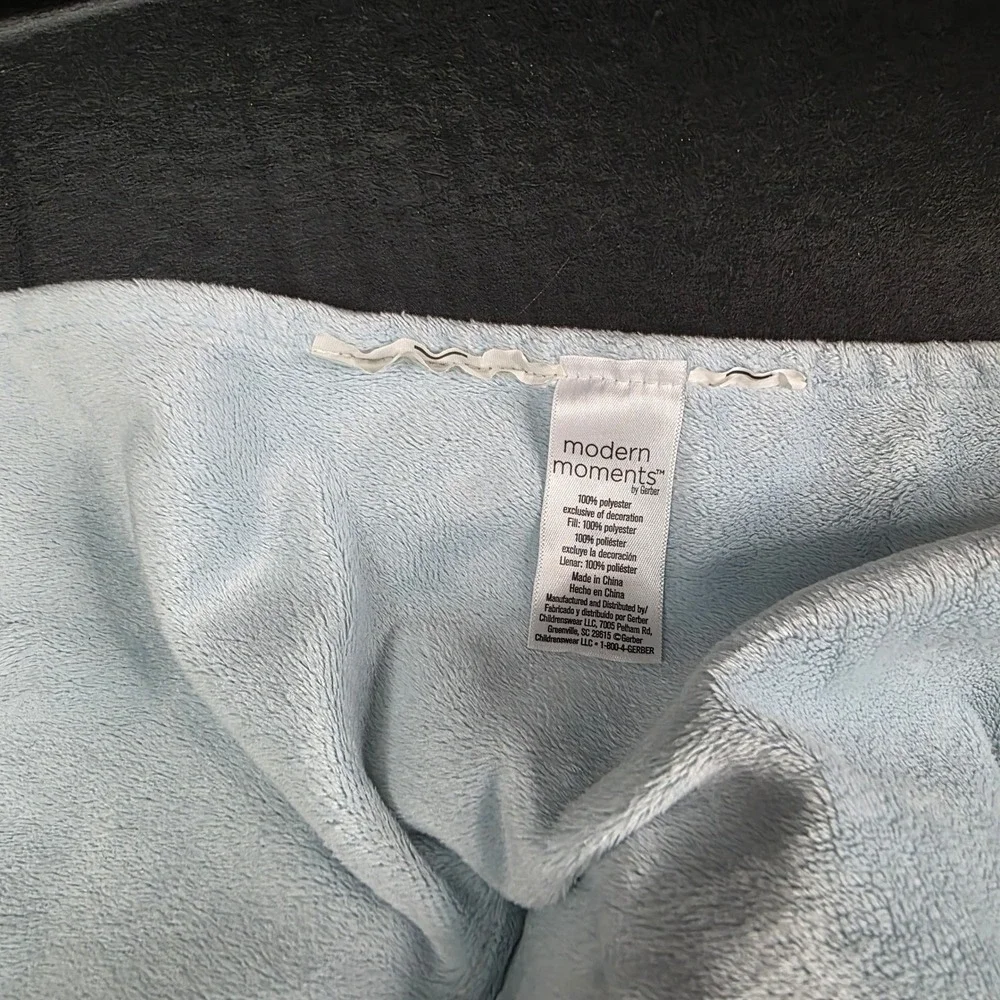Gerber Modern Moments Baby Blue Plush Raccoon Mushrooms Security Blanket Lovey